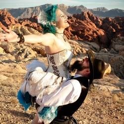 A Perfect Dress For Nicole & Ron’s Steampunk Wedding!