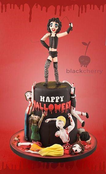 Happy Halloween! Rocky Horror Picture Show cake by Black Cherry Cake Company