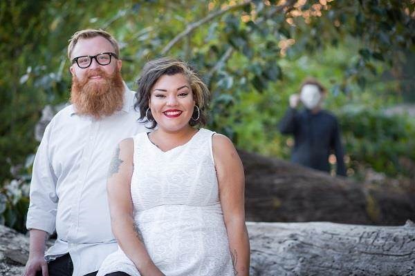 Halloween engagement photo shoot