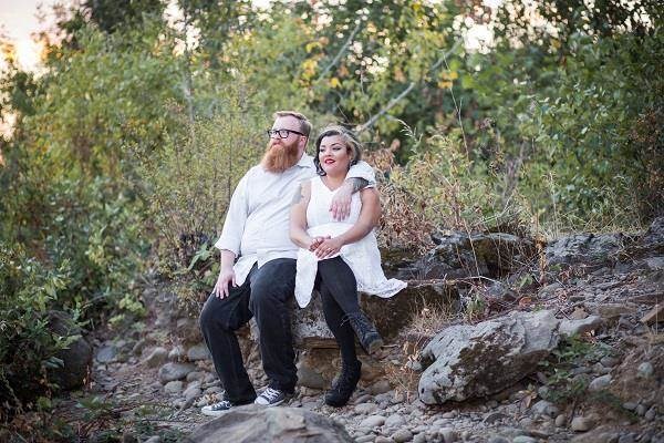 Halloween engagement photo shoot