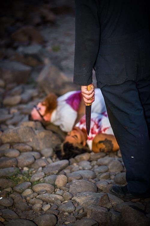 Halloween engagement photo shoot