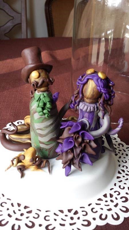 Steampunk cake toppers