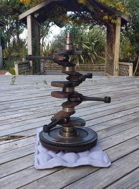 DIY crankshaft cake stand for Steampunk wedding