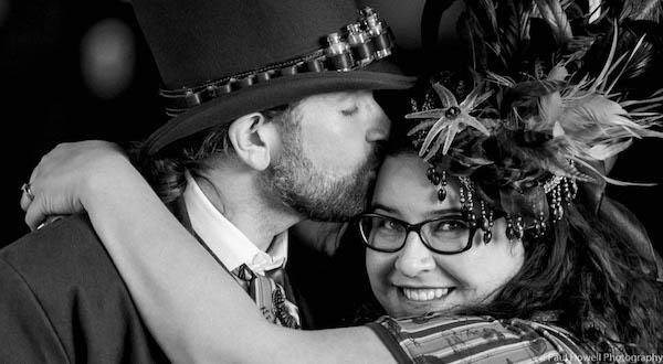 Happy Steampunk couple.