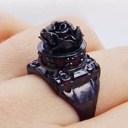 Black Wedding and Engagement Rings From the Dark Side