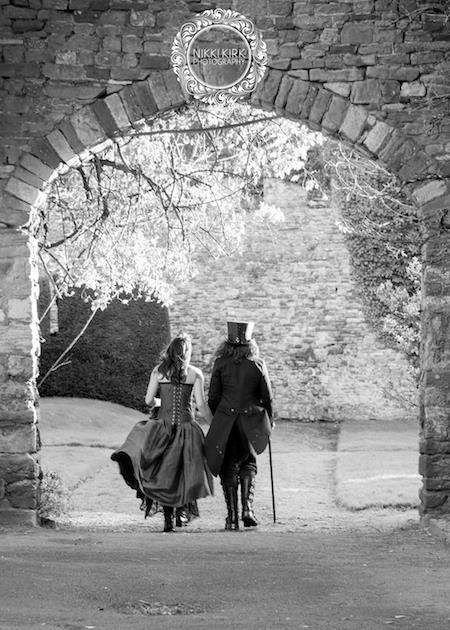 Atmospheric Gothic wedding photo by Nikki Kirk.