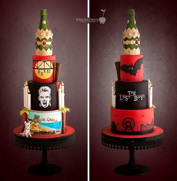 The Lost Boys wedding cake by Black Cherry Cake Company