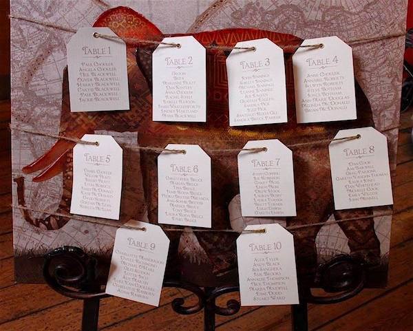 Wedding table plan.