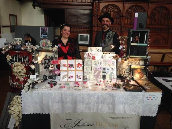 Jackdaw Decor’s stall in the Bizarre Bazaar at Whitby Goth Weekend, April 2015.