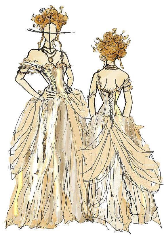 Lyndsey can create superb illustrations to help brides visualise their dress.