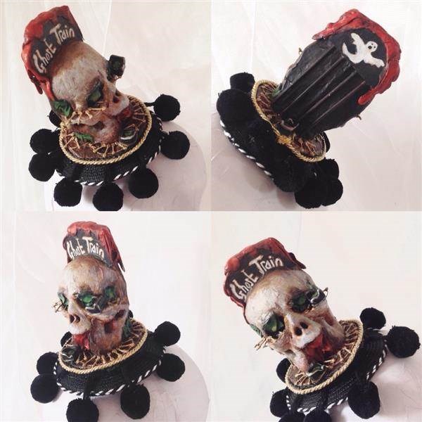 The Spooky Ghost Train Skull Fascinator