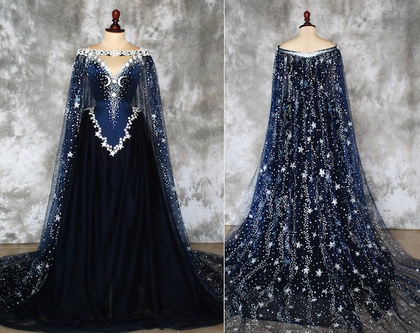 Night Goddess blue bridal gown from Alice Corsets | Misfit Wedding