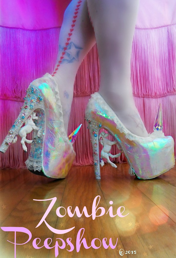 Unicorn 'Pegasus' Crystal Pumps Heels from Zombie Peepshow | Misfit Wedding