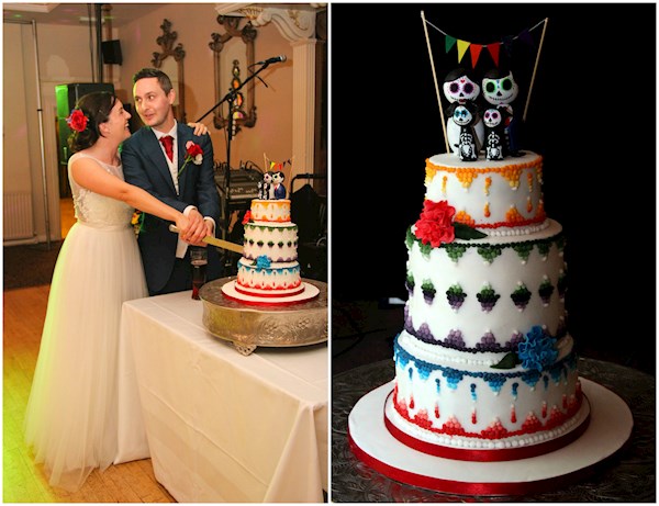 Day of the Dead DIY wedding cake